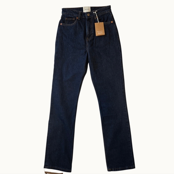 Reformation Jax High Rise Straight Jeans Dark Wash Size 25 - Picture 2 of 7